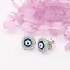 Silver Blue Evil Eye Stud