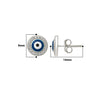 Silver Blue Evil Eye Stud