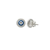 Silver Blue Evil Eye Stud