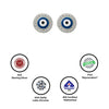 Silver Blue Evil Eye Stud