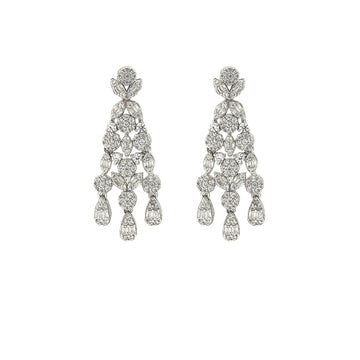 Silver Cascade Earrings