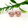 Rose Gold Round Illusion Earrings