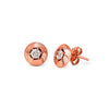 Rose Gold Round Illusion Earrings