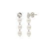 Silver Pearl Drape Earrings