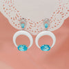 Silver Blue Frost Earrings
