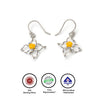 18k Gold Plated Two Tone Silver Daffodil Earrings