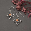 18k Rose Gold Plated Two Tone Silver Daffodil Earrings