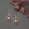 18k Rose Gold Plated Two Tone Silver Starburst Earrings