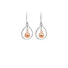 18k Rose Gold Plated Two Tone Silver Starburst Earrings