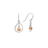 18k Rose Gold Plated Two Tone Silver Starburst Earrings