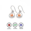 18k Rose Gold Plated Two Tone Silver Starburst Earrings