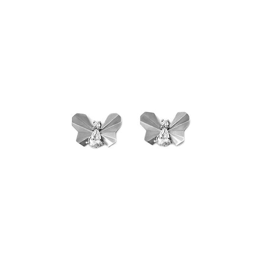 Silver Social Butterfly Earrings
