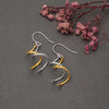18k Gold Plated Two Tone Silver Spiral Earrings