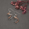 18k Rose Gold Plated Two Tone Silver Spiral Earrings