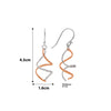 18k Rose Gold Plated Two Tone Silver Spiral Earrings