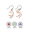 18k Rose Gold Plated Two Tone Silver Spiral Earrings