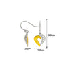 18k Gold Plated Two Tone Silver Royal Heart Earrings