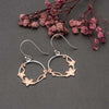 18k Rose Gold Plated Two Tone Silver Lily Circlets Earrings