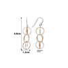 18k Rose Gold Plated Two Tone Silver Eternal Earrings