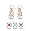 18k Rose Gold Plated Two Tone Silver Eternal Earrings