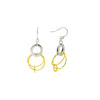 18k Gold Plated Two Tone Silver Eclipes Earrings