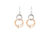 18k Rose Gold Plated Two Tone Silver Eclipes Earrings