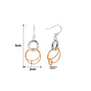 18k Rose Gold Plated Two Tone Silver Eclipes Earrings