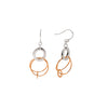 18k Rose Gold Plated Two Tone Silver Eclipes Earrings