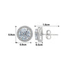 Silver Classic Kiara 6mm Round Studs
