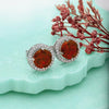 Silver Cherry Crush 6mm Round Studs
