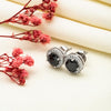 Silver Night Aura 6mm Round Studs