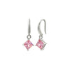 Silver Pink Luster Earrings