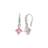 Silver Pink Luster Earrings