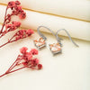 Silver Champagne Luster Earrings