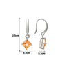 Silver Champagne Luster Earrings
