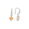 Silver Champagne Luster Earrings