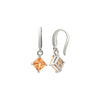 Silver Champagne Luster Earrings