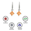 Silver Champagne Luster Earrings