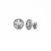 Silver Stone Rim Earrings