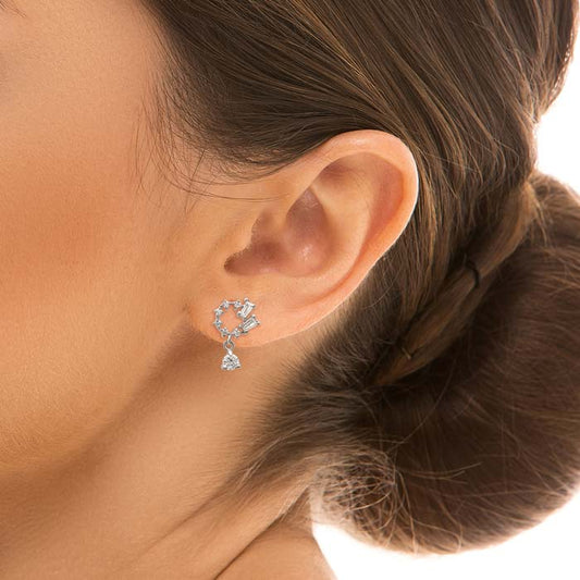 Silver Orchid Earrings