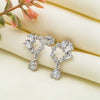 Silver Orchid Earrings