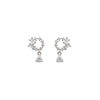 Silver Orchid Earrings