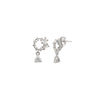 Silver Orchid Earrings