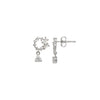 Silver Orchid Earrings