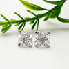 Silver Floral Earrings