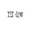 Silver Floral Earrings