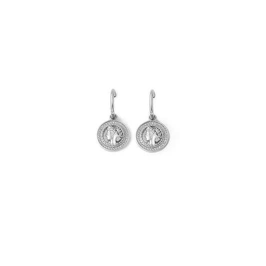 Silver Victorian Coin Earrings