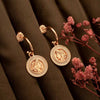 Rose Gold Victorian Coin Earrings