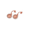Rose Gold Victorian Coin Earrings