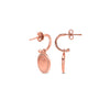 Rose Gold Victorian Coin Earrings